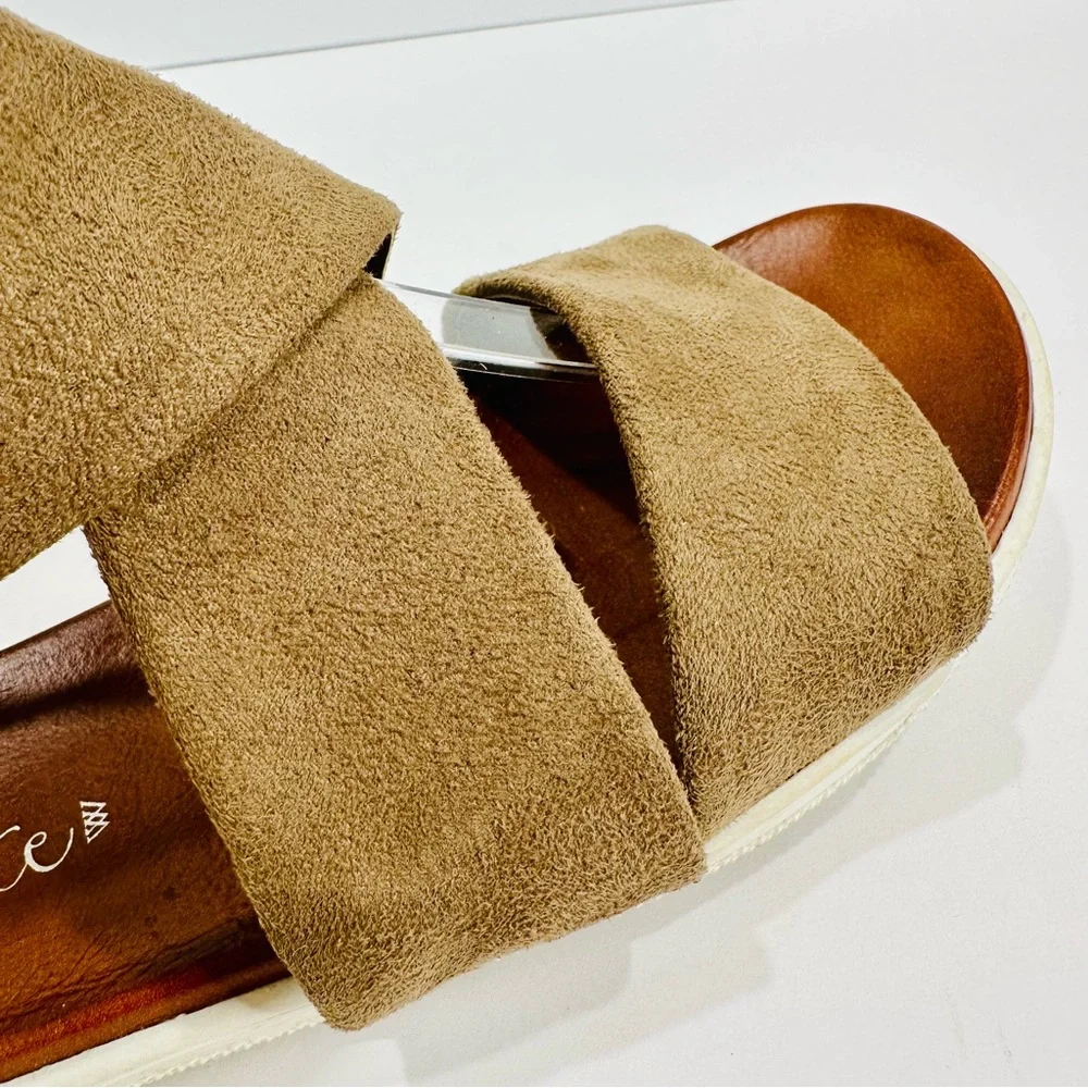 🎀 ALTARD STATE WOMEMS SIZE 9M REAR ZIP MICROFIBER BRUSHED SUEDE STYLE SANDALS - Picture 10 of 14